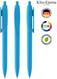 Klio-Eterna Kugelschreiber Klix matt bio - Cyan TQ bio