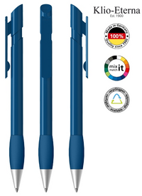 Klio-Eterna Kugelschreiber Cava grip high gloss Ms 43556 - mittelblau M