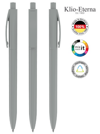 Klio-Eterna Kugelschreiber Qube high gloss 42200 - grau C