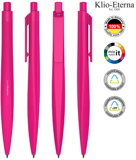 Klio-Eterna Kugelschreiber Shape recycling - magenta