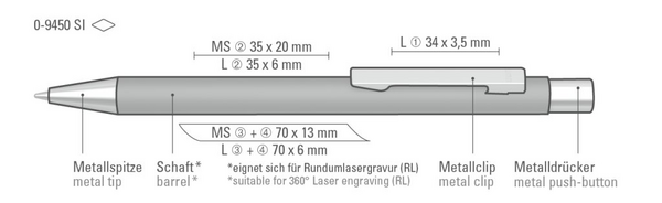 uma Metallkugelschreiber STRAIGHT SI