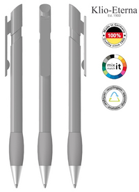 Klio-Eterna Kugelschreiber Cava grip high gloss Ms 43556 - grau C