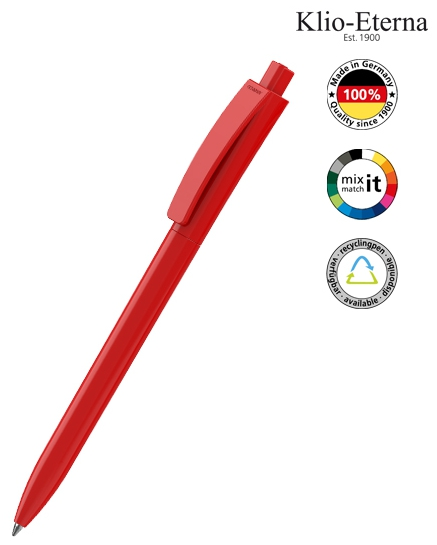 Klio-Eterna Kugelschreiber Qube high gloss - rot H