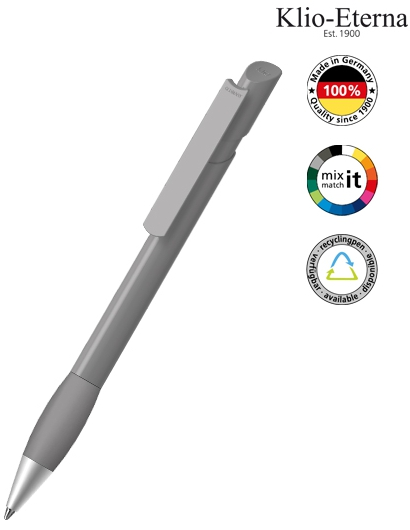 Klio Eterna Kugelschreiber Cava grip high gloss Ms - grau C