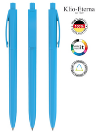 Klio-Eterna Kugelschreiber Qube high gloss 42200 - cyan TQ