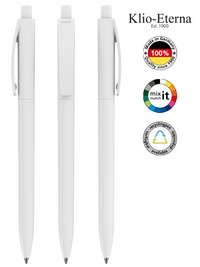 Klio-Eterna Kugelschreiber Qube high gloss 42200 weiß U