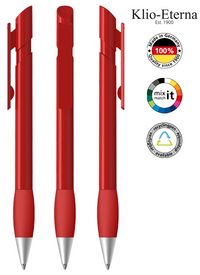 Klio-Eterna Kugelschreiber Cava grip high gloss Ms 43556 - rot H