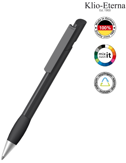 Klio Eterna Kugelschreiber Cava grip high gloss Ms - anthrazit C1