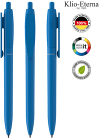 Klio-Eterna Kugelschreiber Klix matt bio - blau F bio