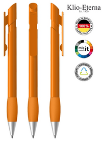 Klio-Eterna Kugelschreiber Cava grip high gloss Ms 43556 - hellorange TL