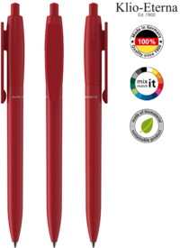 Klio-Eterna Kugelschreiber Klix matt bio - rot H bio