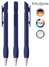 Klio-Eterna Kugelschreiber Cava grip high gloss Ms 43556 - dunkelblau D