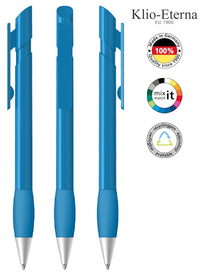 Klio-Eterna Kugelschreiber Cava grip high gloss Ms 43556 - hellblau F