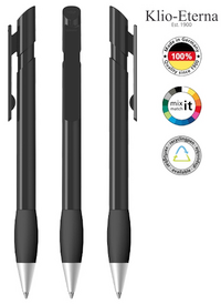 Klio-Eterna Kugelschreiber Cava grip high gloss Ms 43556 - schwarz A