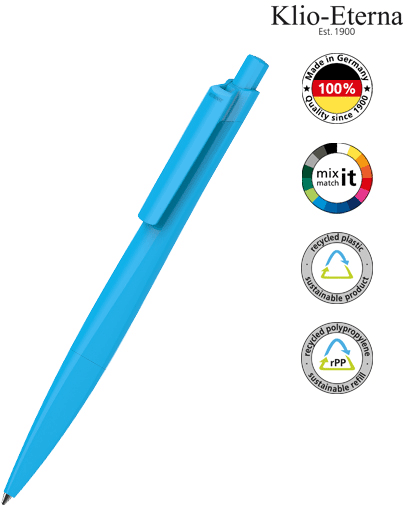 Klio-Eterna Kugelschreiber Shape recycling - Cyan