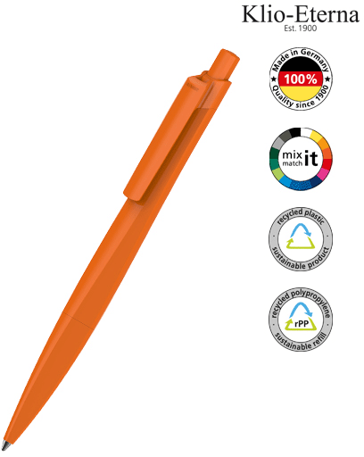 Klio-Eterna Kugelschreiber Shape recycling - dunkelorange