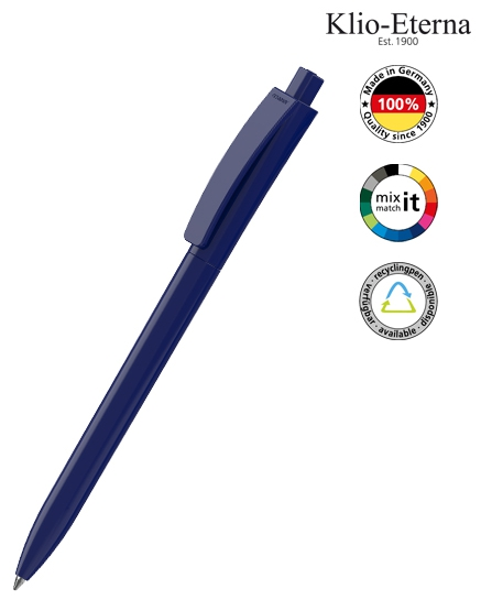 Klio-Eterna Kugelschreiber Qube high gloss - dunkelblau D
