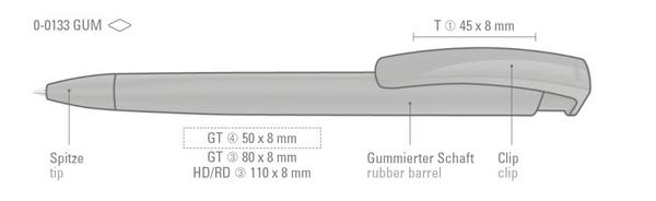 Werbeflächen: uma Kugelschreiber TRINITY GUM